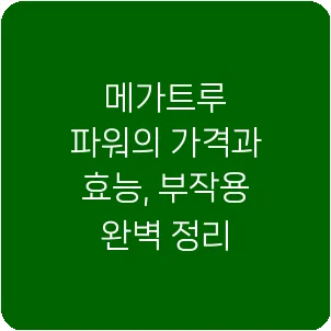 메가트루 파워의 가격과 효능, 부작용 완벽 정리