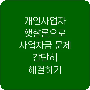 개인사업자 햇살론으로 사업자금 문제 간단히 해결하기