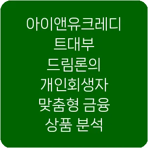 아이앤유크레디트대부 드림론의 개인회생자 맞춤형 금융 상품 분석