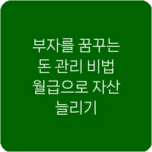 부자를 꿈꾸는 돈 관리 비법 월급으로 자산 늘리기