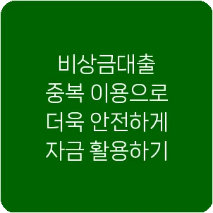 비상금대출 중복 이용으로 더욱 안전하게 자금 활용하기