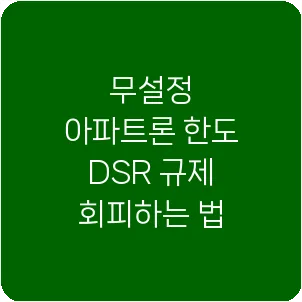 무설정 아파트론 한도 DSR 규제 회피하는 법