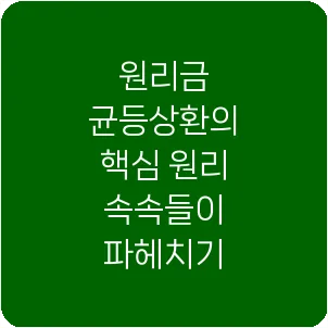 원리금 균등상환의 핵심 원리 속속들이 파헤치기