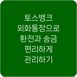 토스뱅크 외화통장으로 환전과 송금 편리하게 관리하기
