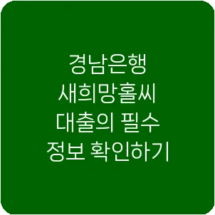 경남은행 새희망홀씨 대출의 필수 정보 확인하기