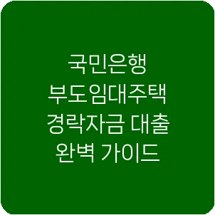 국민은행 부도임대주택 경락자금 대출 완벽 가이드